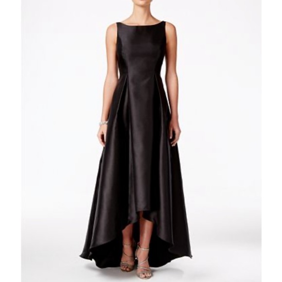 Adrianna Papell High-Low Black Ball Gown - Picture 1 of 10